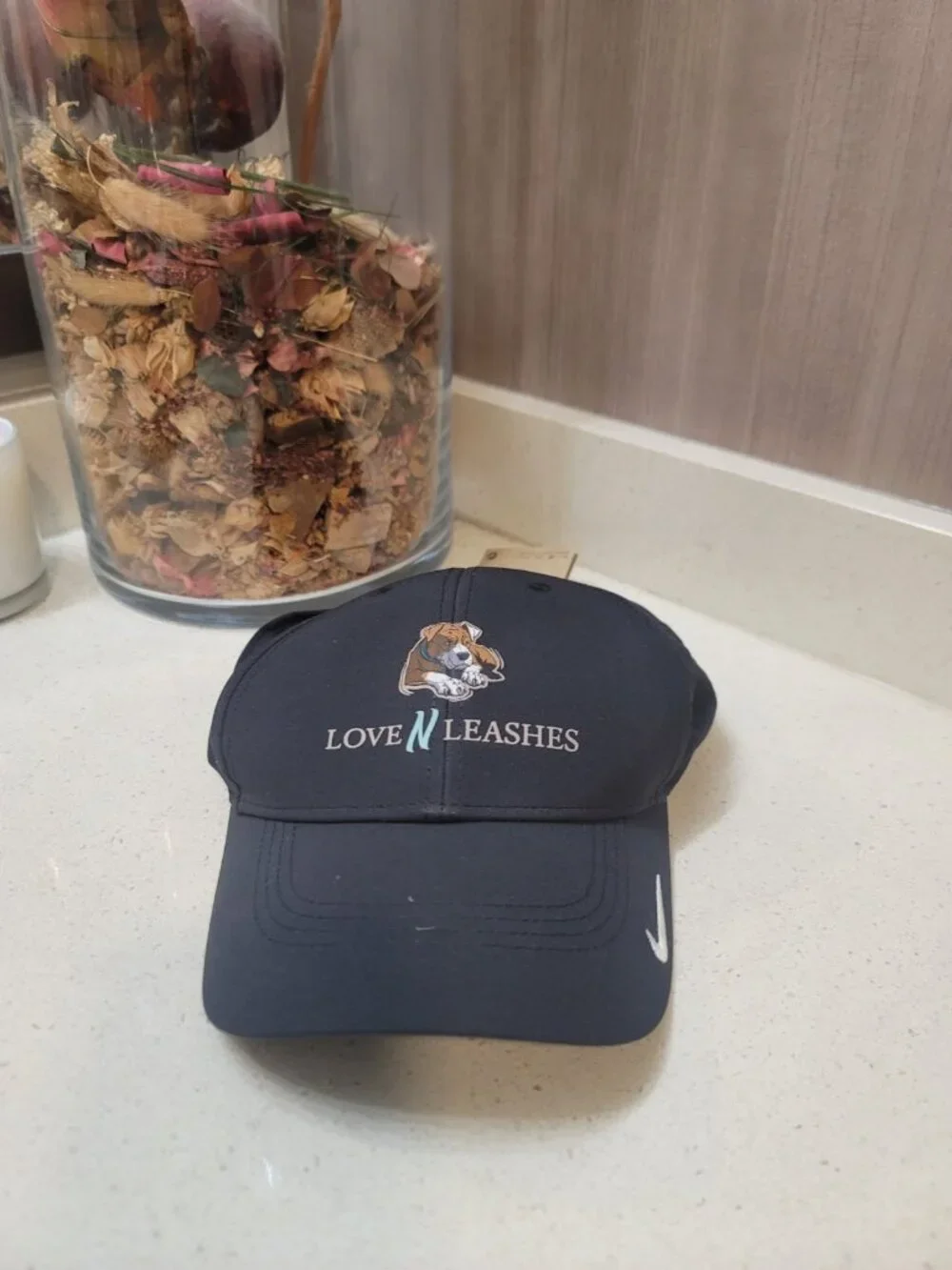 Nike Hat Love And Leashes New NWT M-L  BLack